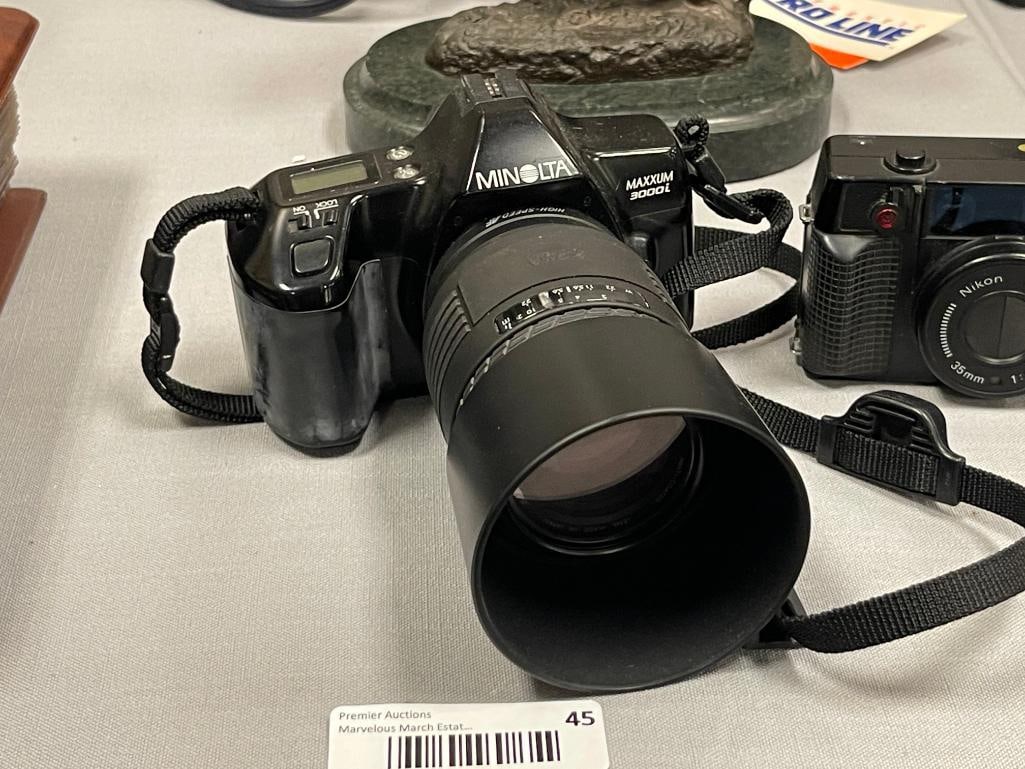 MINOLTA 3000i FILM CAMERA WITH 70-210MM LENS AND NIKON ONE TOUCH FILM CAMERA - 2