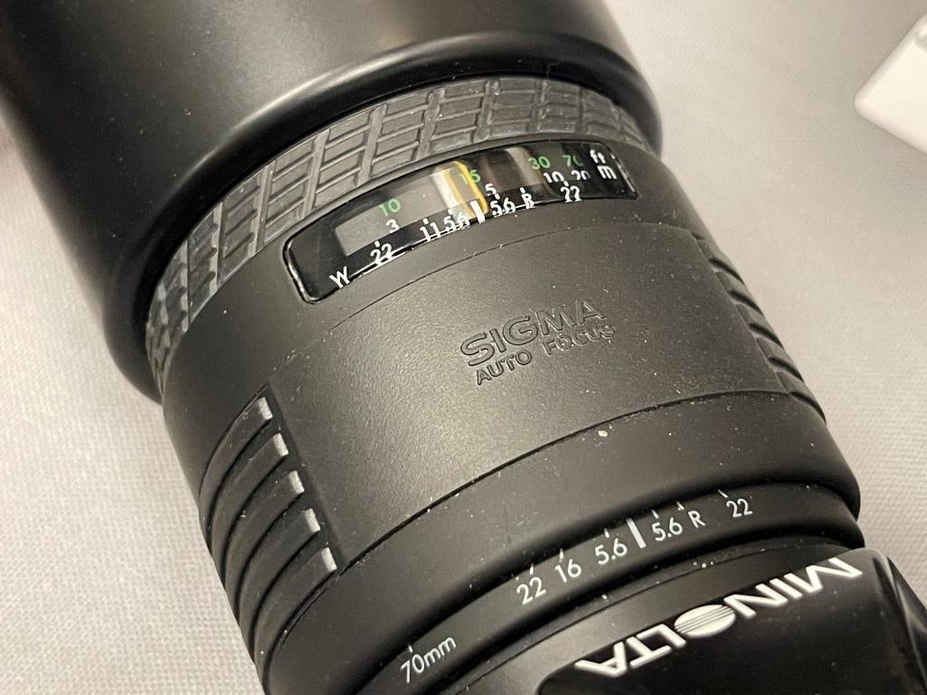 MINOLTA 3000i FILM CAMERA WITH 70-210MM LENS AND NIKON ONE TOUCH FILM CAMERA - 7