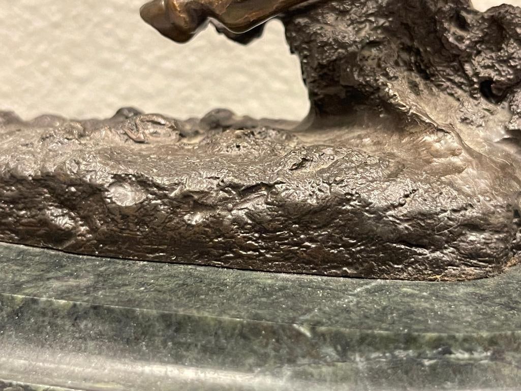 FREDERIC REMINGTON RENOWN WESTERN AMERICAN ARTIST RESTRIKE BRONZE THE CHEYENNE - 7