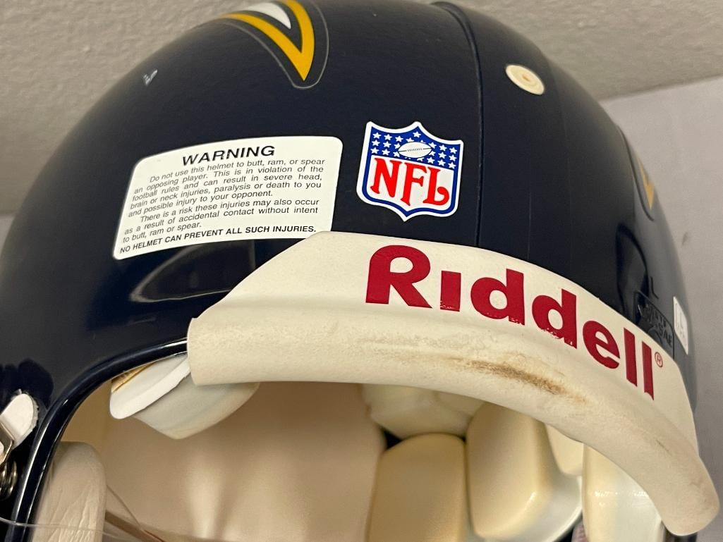 SAN DIEGO CHARGERS RIDDELL VSR-4 PROFESSIONAL ISSUE HELMET - 7