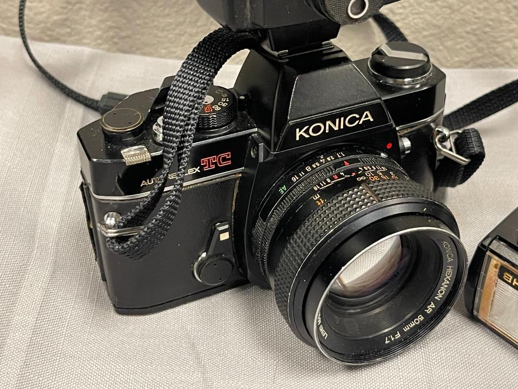 VINTAGE VIVITAR AUTOFLEX TC FILM CAMERA WITH VIVITAR 283 FLASH AND POPULAR 30THB FLASH - 3