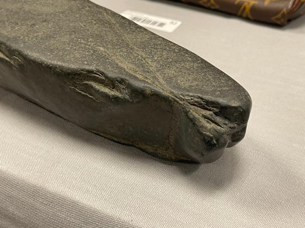 CARVED GREEN STONE ARTIFACT POSSIBLY FROM SOUTH AMERICA 13 POUNDS - 5