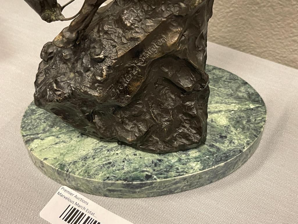 FREDERIC REMINGTON RENOWN WESTERN AMERICAN ARTIST RESTRIKE BRONZE MOUNTAIN MAN - 6