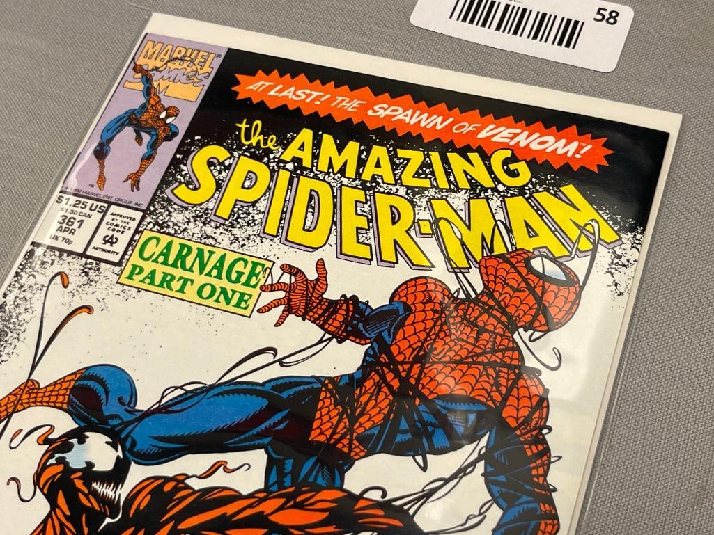 THE AMAZING SPIDER-MAN APR. 1992 NO 361 CARNAGE PART ONE MARVEL COMIC BOOK 30TH ANNIVERSARY - 2