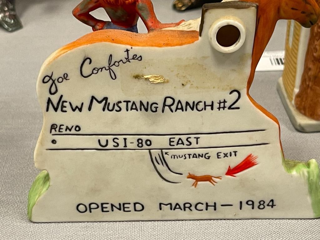 JOE CONFORTE NEVADA BROTHEL OWNER COLLECTIBLE PORCELAIN DECANTERS TRIANGLE RIVER AND MUSTANG RANCH - 4