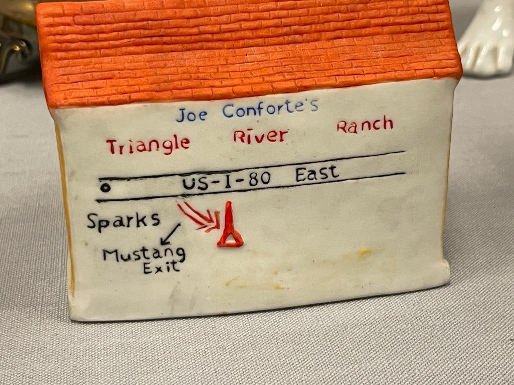 JOE CONFORTE NEVADA BROTHEL OWNER COLLECTIBLE PORCELAIN DECANTERS TRIANGLE RIVER AND MUSTANG RANCH - 7