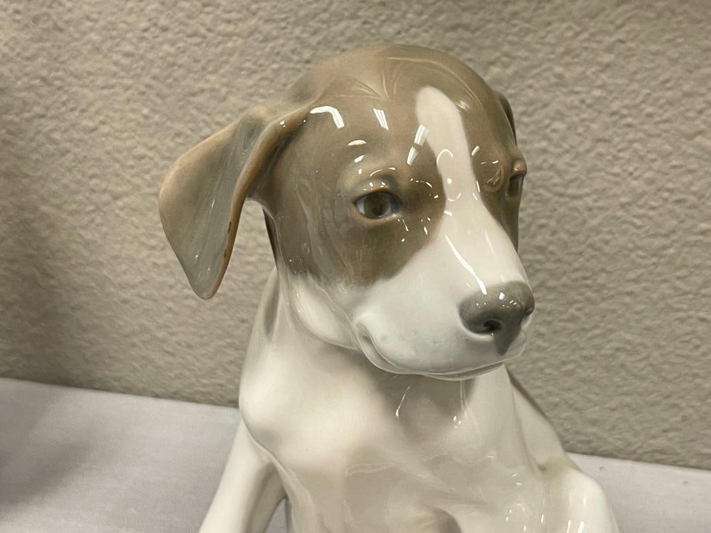 VINTAGE ROYAL COPENHAGEN SEATED PUPPY FIGURINE NO. 259 MADE IN DENMARK ARTIST ERIK NIELSEN - 2