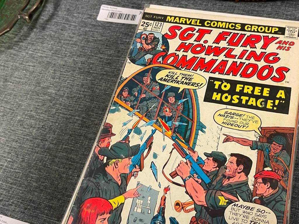 25 ASSORTED MARVEL COMIC BOOKS MASTER OF KUNG-FU, THOR, KA-ZAR, SGT. FURY, BEAST 20 CENT UP TO $1 - 3