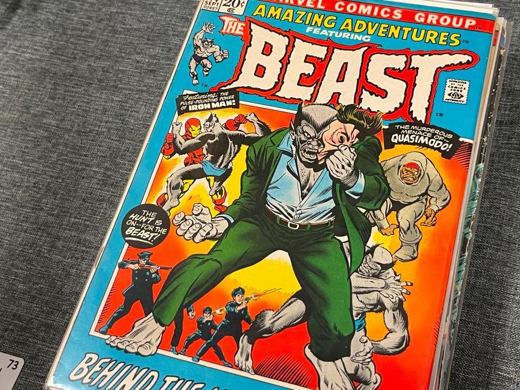 25 ASSORTED MARVEL COMIC BOOKS MASTER OF KUNG-FU, THOR, KA-ZAR, SGT. FURY, BEAST 20 CENT UP TO $1 - 4