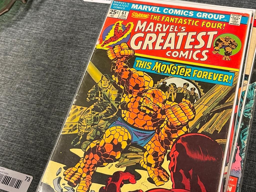 25 ASSORTED MARVEL COMIC BOOKS MASTER OF KUNG-FU, THOR, KA-ZAR, SGT. FURY, BEAST 20 CENT UP TO $1 - 5