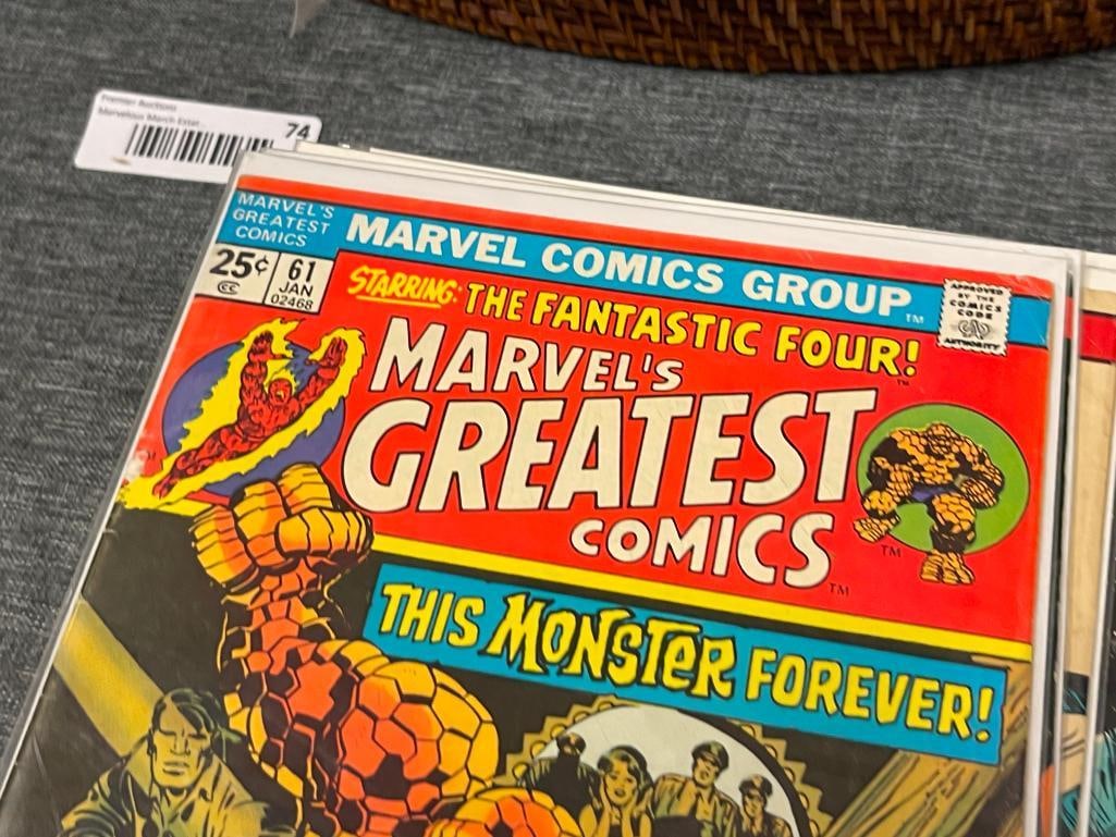 25 ASSORTED MARVEL COMIC BOOKS MASTER OF KUNG-FU, THOR, KA-ZAR, SGT. FURY, BEAST 20 CENT UP TO $1 - 6