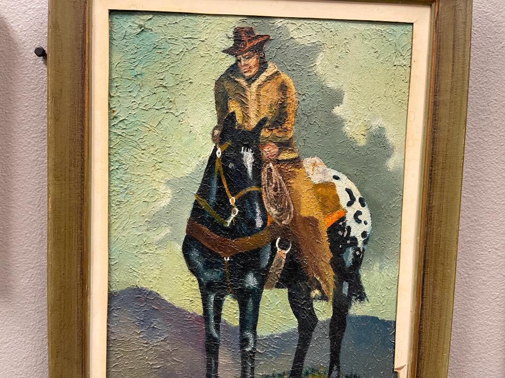 VALERIE STEINBECK ORIGINAL HEAVY ACRYLIC ON BOARD PAINTING DATED 1967 - 2