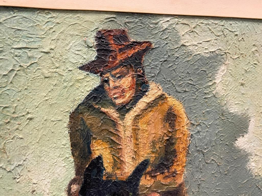 VALERIE STEINBECK ORIGINAL HEAVY ACRYLIC ON BOARD PAINTING DATED 1967 - 3