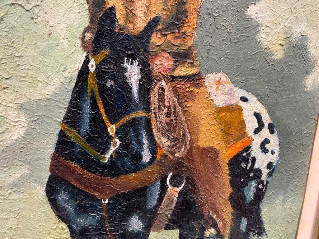 VALERIE STEINBECK ORIGINAL HEAVY ACRYLIC ON BOARD PAINTING DATED 1967 - 4