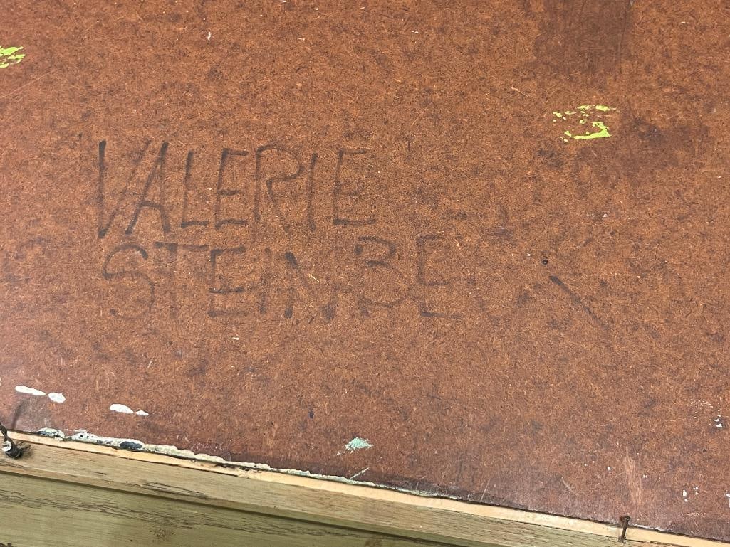 VALERIE STEINBECK ORIGINAL HEAVY ACRYLIC ON BOARD PAINTING DATED 1967 - 7