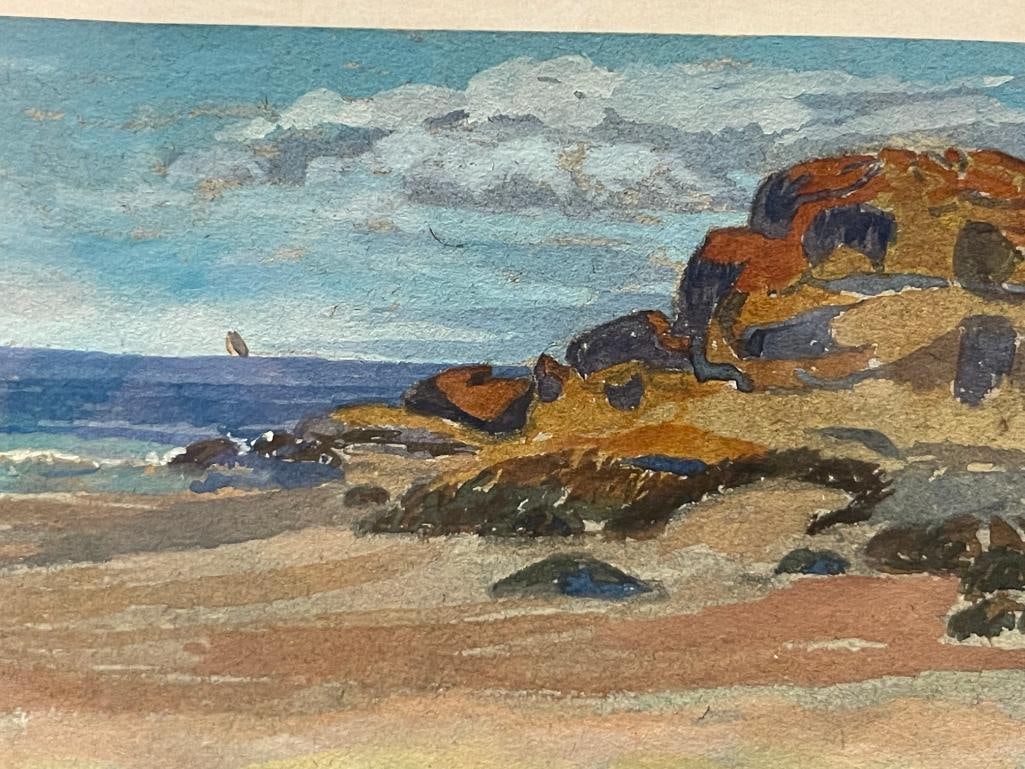 VIRGINIA HELENA GRUPPE AMERICAN ARTIST ORIGINAL MINIATURE WATERCOLOR ON PAPER - 3