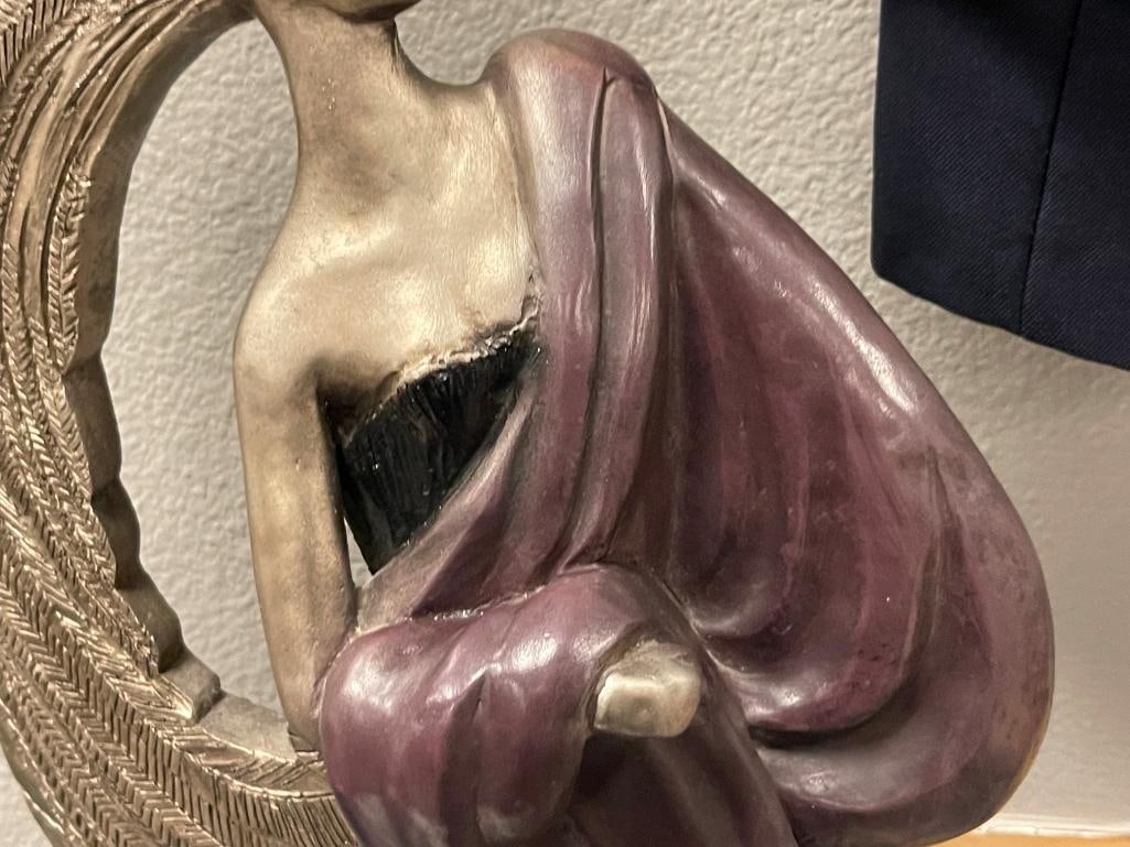 AUSTIN PRODUCTIONS 1986 ART DECO STYLED STATUE DESIGN BY ARTIST LE CLERC - 4