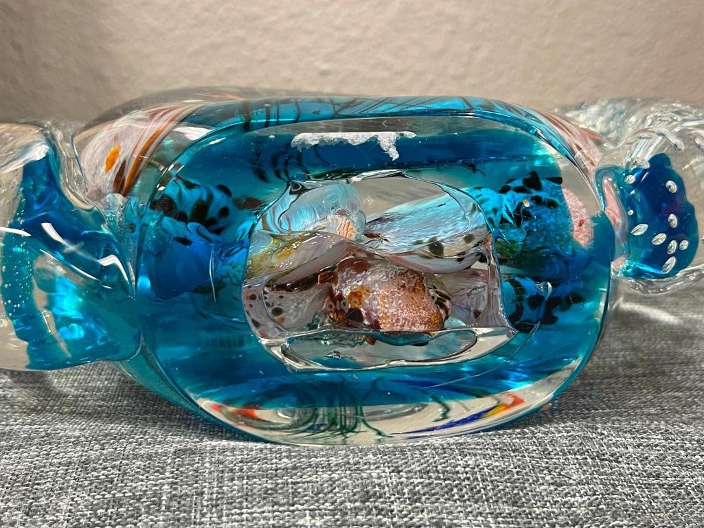MURANO ART GLASS AQUARIUM FISH ART GLASS SCULPTURE SIGNED GLASS STUDIO MURANO - 7