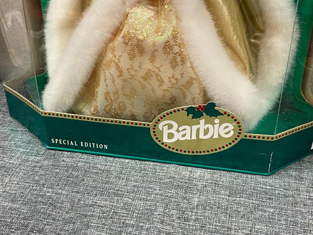 1994, 1996, 1997, 1998 BARBIE HOLIDAY DOLLS BY MATTEL NO. 15646, 20200, 12155, AND 17832 - 12