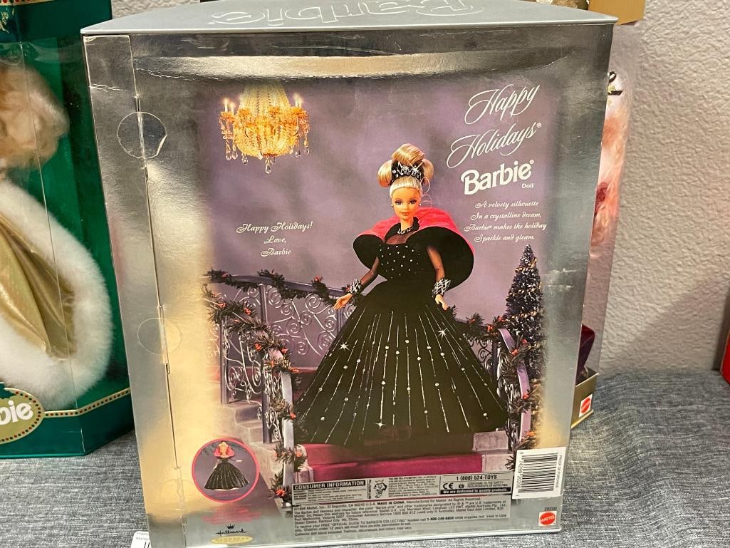 1994, 1996, 1997, 1998 BARBIE HOLIDAY DOLLS BY MATTEL NO. 15646, 20200, 12155, AND 17832 - 14