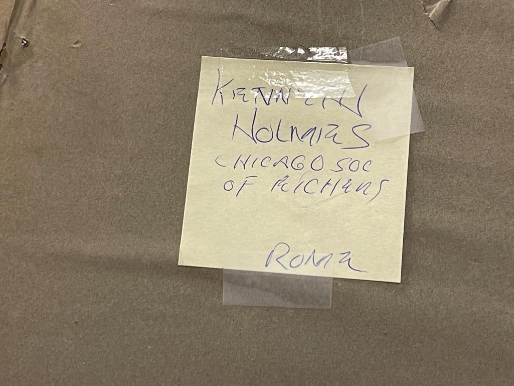 KENNETH HOLMES BRITISH ARTIST ETCHING TITLED BEHIND THE CAPITAL - 7