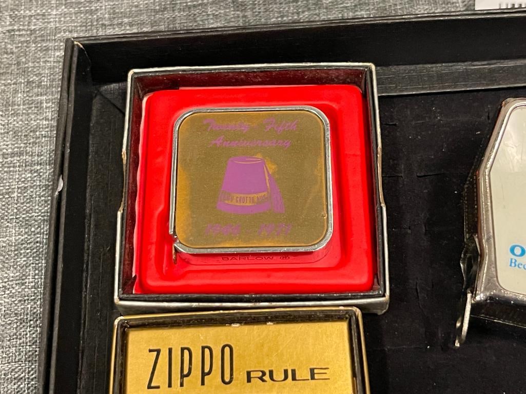 TEN VINTAGE ADVERTISEMENT POCKET TAPE MEASURES AND ZIPPO GREENSKEEPER - 3