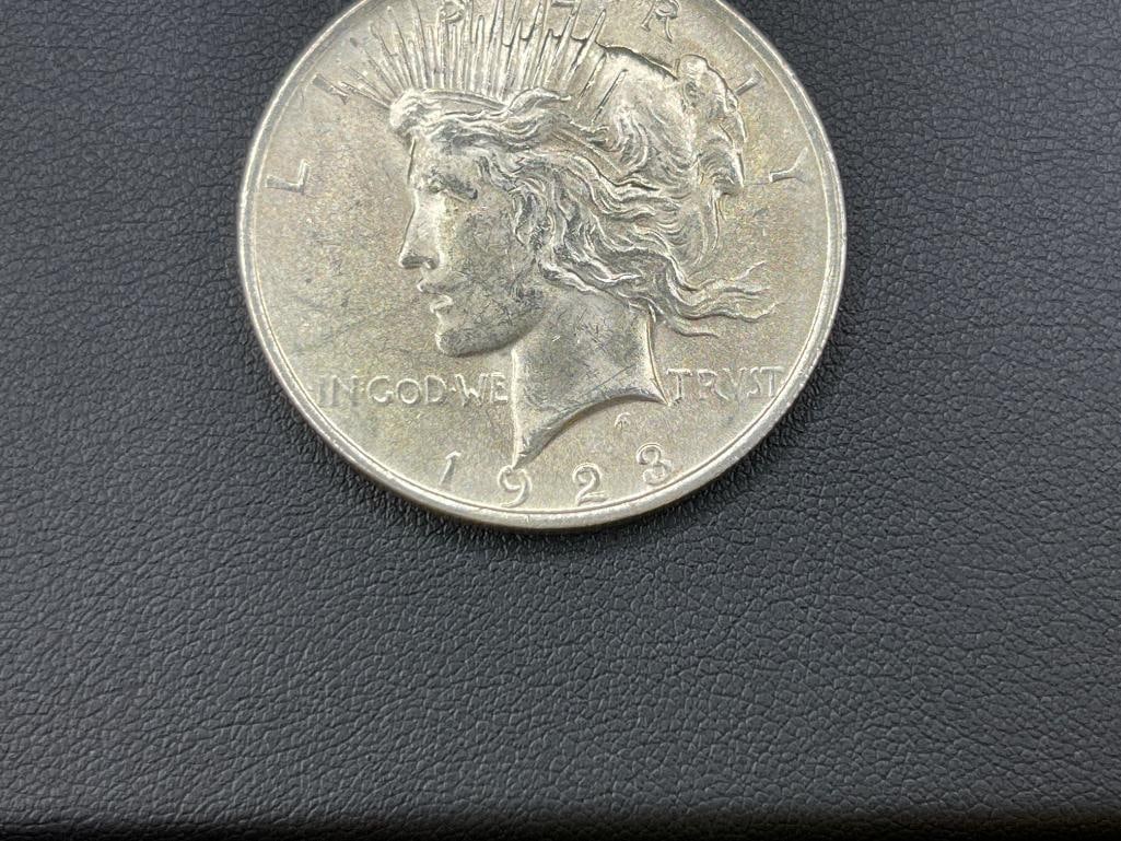 1923 U.S. PEACE SILVER DOLLAR BU - 3