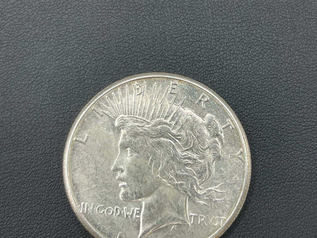 1922-S U.S. PEACE SILVER DOLLAR AU - 2