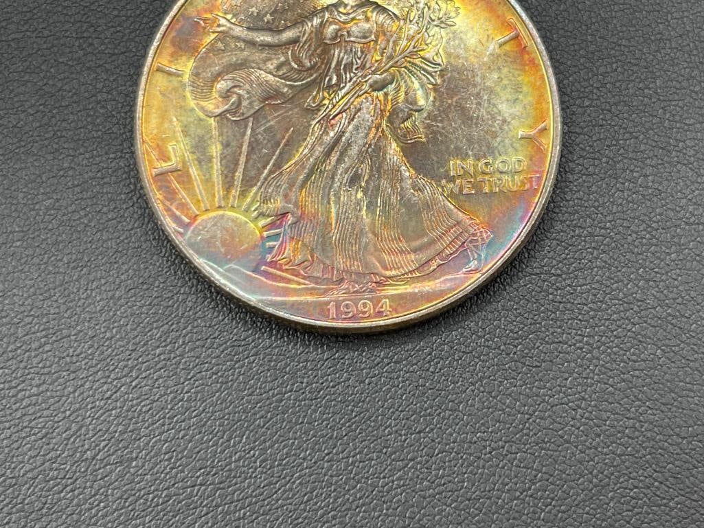 1994 AMERICAN SILVER EAGLE .999 FINE SILVER DOLLAR - 3