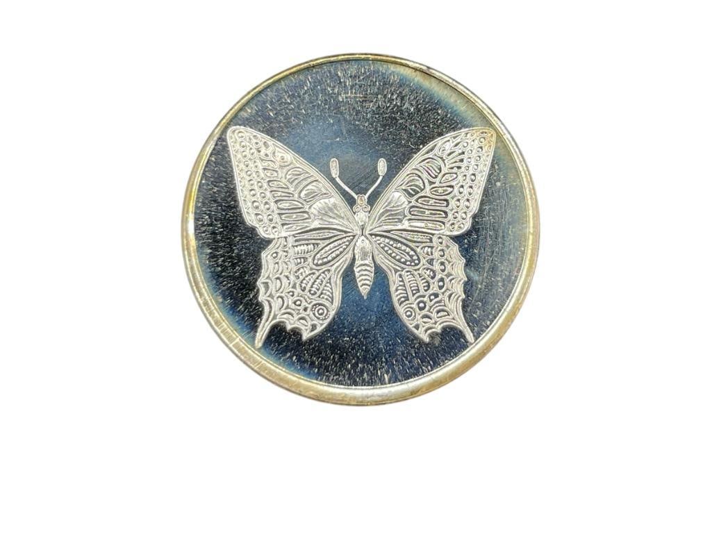 .999 FINE SILVER "SOMEONE SPECIAL" COIN FEATURING BUTTERFLY IN RELIEF: INSCRIBED "MARY FOSTER" 1 TROY OUNCE
