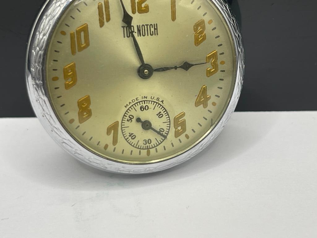 VINTAGE E. INGRAHAM COMPANY TOP-NOTCH POCKET WATCH - 3