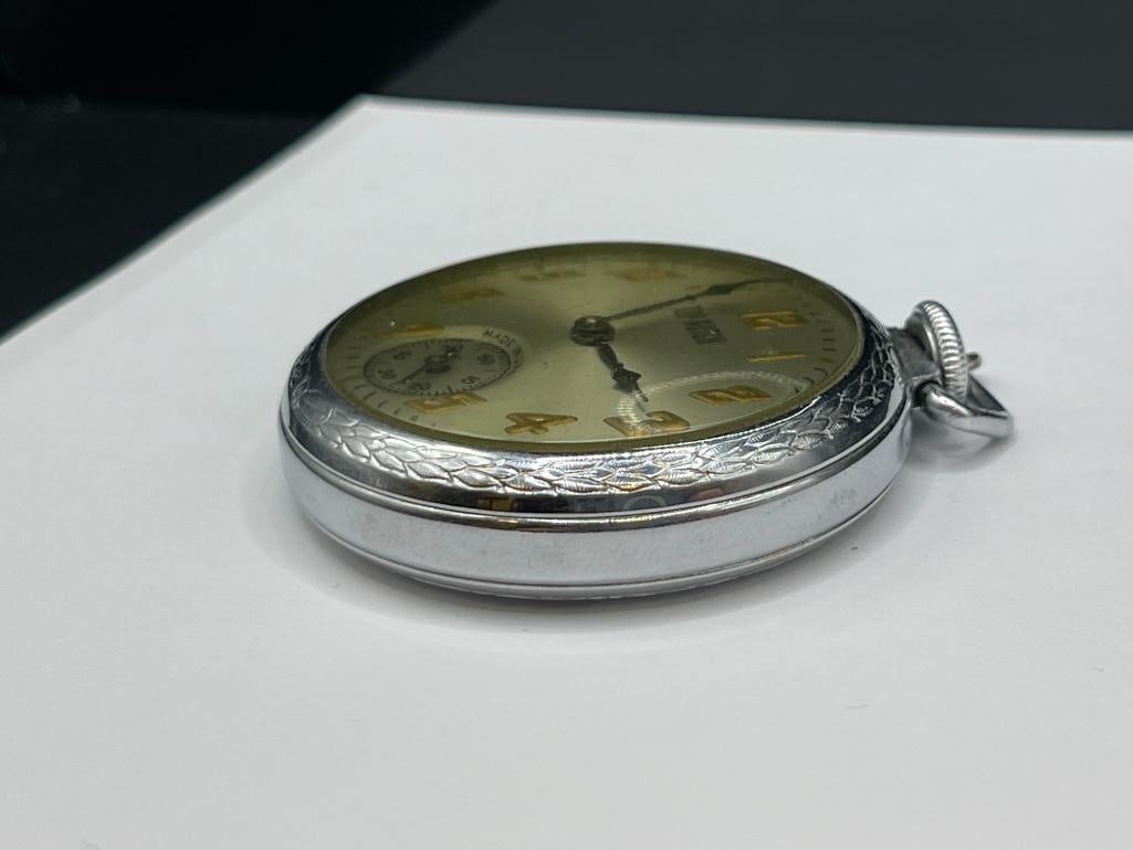 VINTAGE E. INGRAHAM COMPANY TOP-NOTCH POCKET WATCH - 4