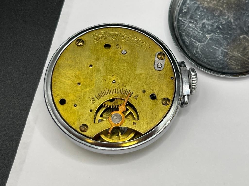 VINTAGE E. INGRAHAM COMPANY TOP-NOTCH POCKET WATCH - 6