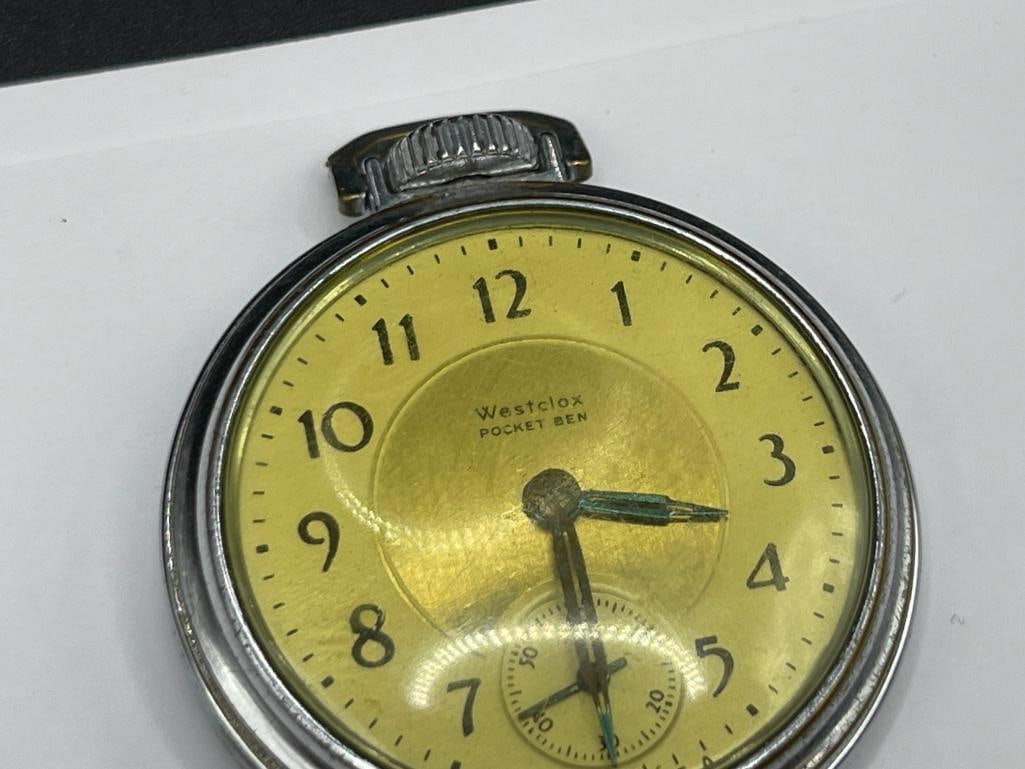 VINTAGE U.S.A. MADE WESTCLOX POCKET BEN POCKET WATCH - 2