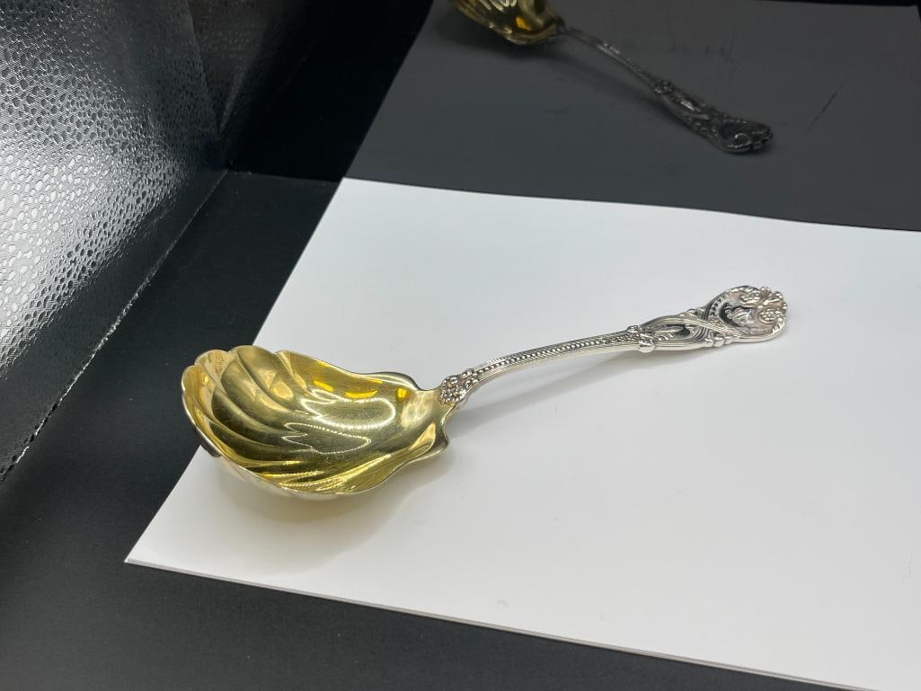 ANTIQUE TIFFANY & CO. ST. JAMES PATTERN STERLING SILVER SHELL SERVING LADLE - 2