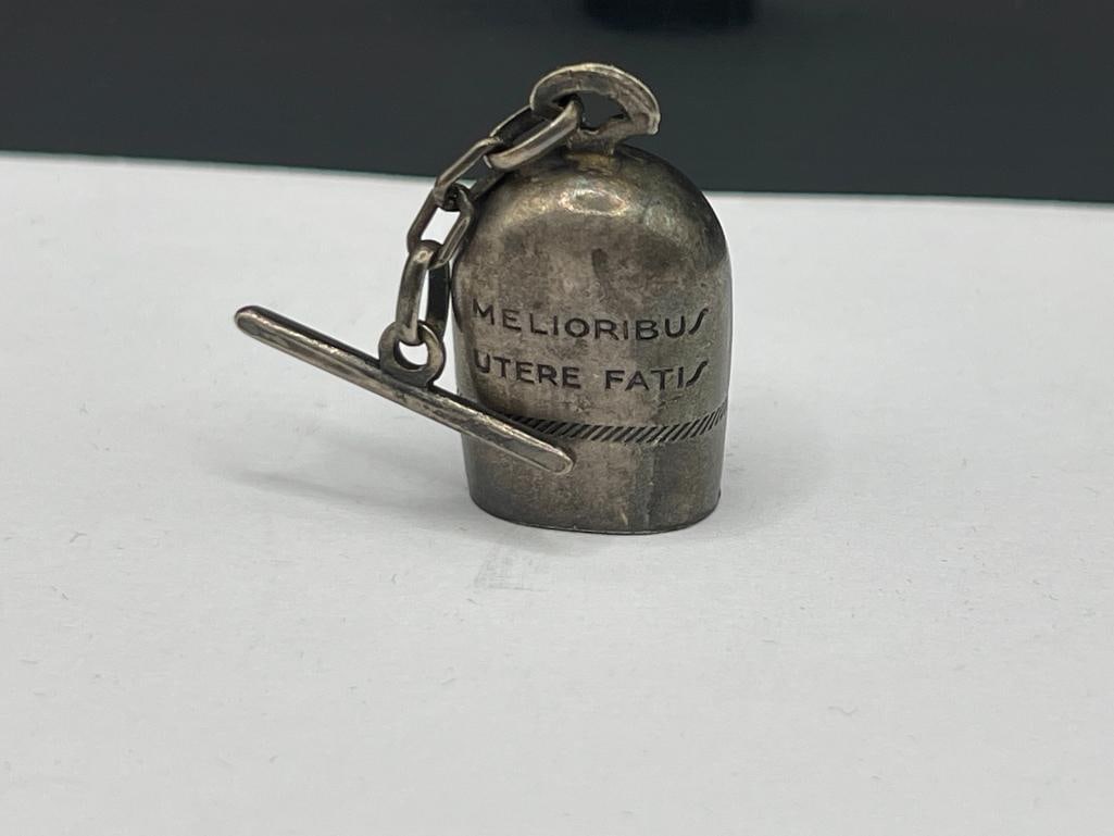 VINTAGE WWII ITALIAN .800 SILVER LA CAPRI BELL GOOD LUCK CHARM - 2