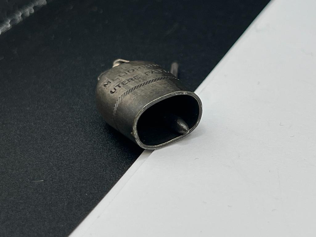 VINTAGE WWII ITALIAN .800 SILVER LA CAPRI BELL GOOD LUCK CHARM - 4