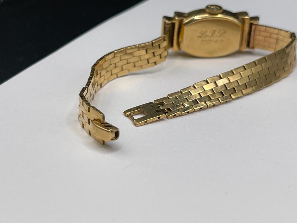 VINTAGE 14K YELLOW GOLD LADIES MOVADO WRISTWATCH FEATURING DIAMONDS AND RUBIES - 5