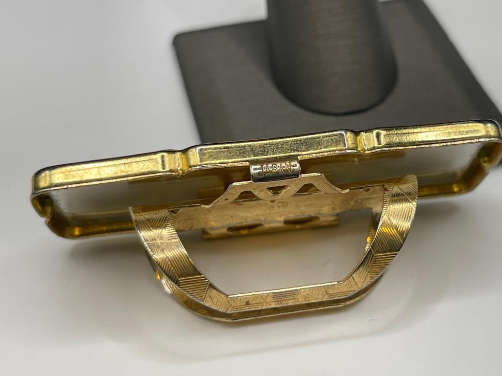 VINTAGE JAPANESE MADE GOLD TONE LIPSTICK HOLDER - 6