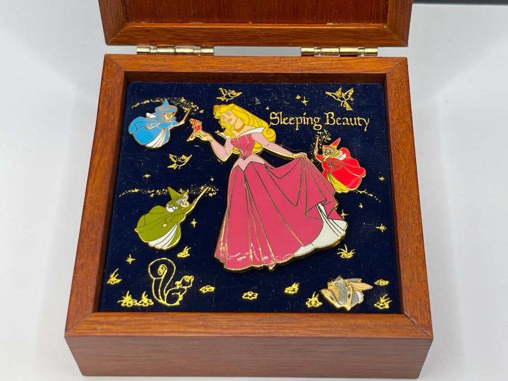 DISNEY LIMITED EDITION SLEEPING BEAUTY COLLECTION PIN SET FEATURING SLEEPY BEAUTY AND GODMOTHERS - 2