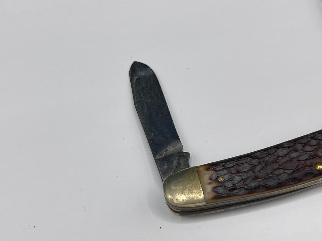 VINTAGE KUTMASTER UTIKA, NEW YORK MADE TWO-BLADE POCKET KNIFE - 2