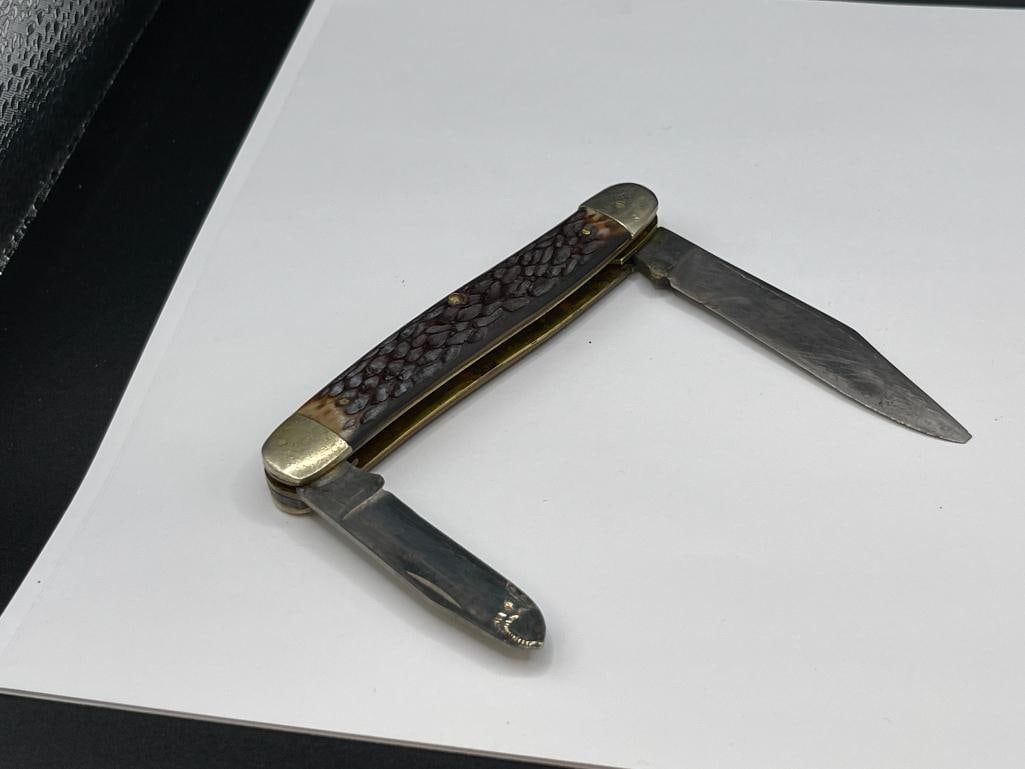 VINTAGE KUTMASTER UTIKA, NEW YORK MADE TWO-BLADE POCKET KNIFE - 5
