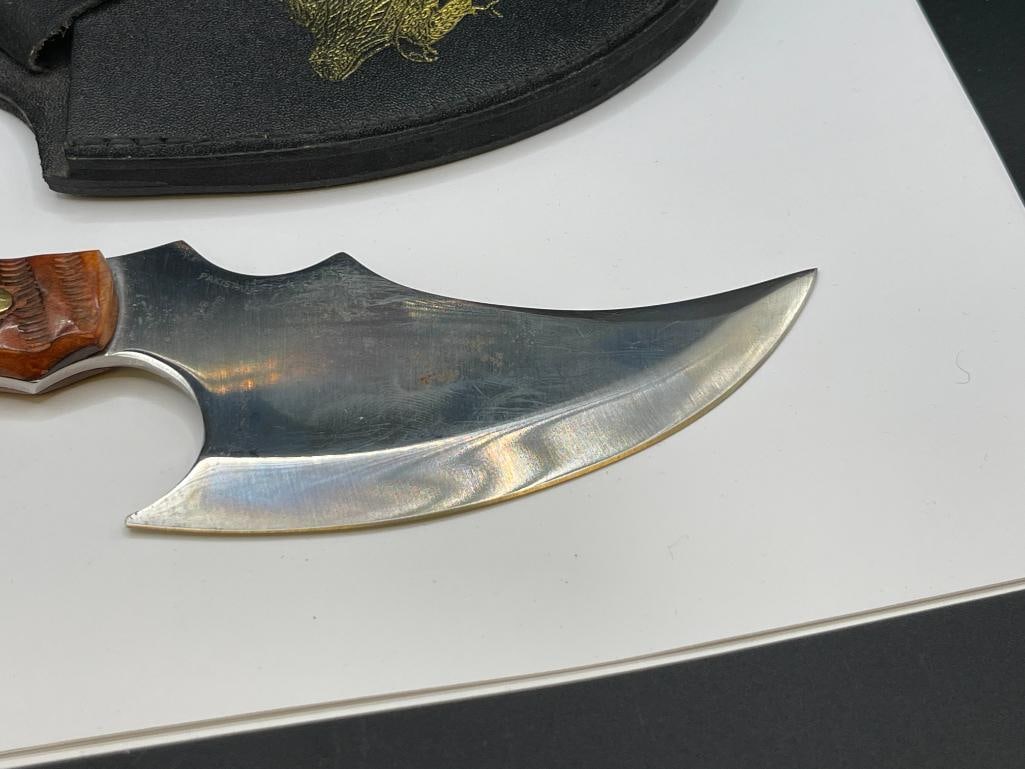 CHIPAWAY CUTLERY WOOD HANDLED FULL TANG FIXED BLADE KNIFE - 2