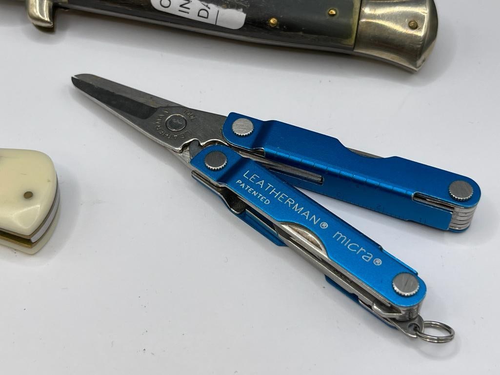 FOLDING KNIVES AND LEATHERMAN UTILITY TOOL - 7