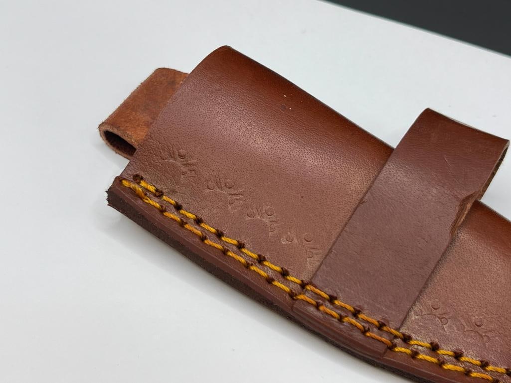 CUSTOM MADE DAMASCUS STEEL FIXED BLADE KNIFE FEATURING FULL TANG - 7