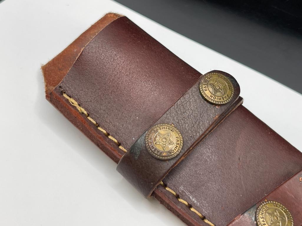 CSUTOM MADE GROOVED BLADE KNIFE FEATURING FULL TANG STRAIGHT BACK BLADE - 7