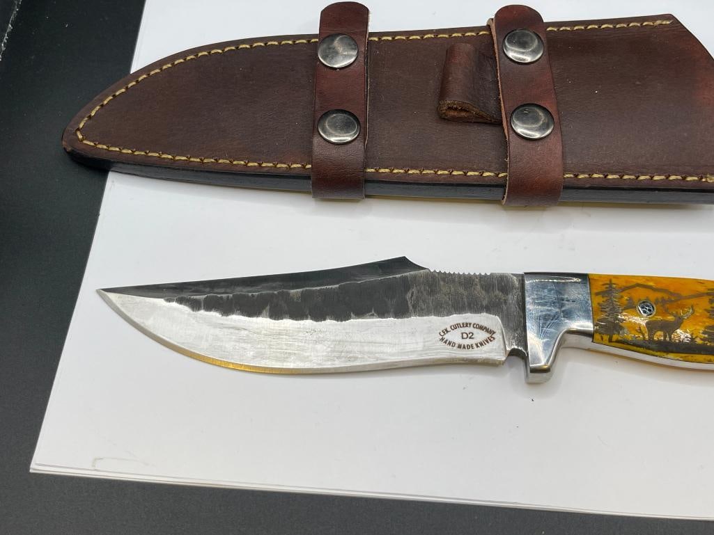 C.F.K. CUTLERY COMPANY D2 HANDMADE CUSTOM FIXED BLADE KNIFE FEATURING FULL TANG BLADE - 2