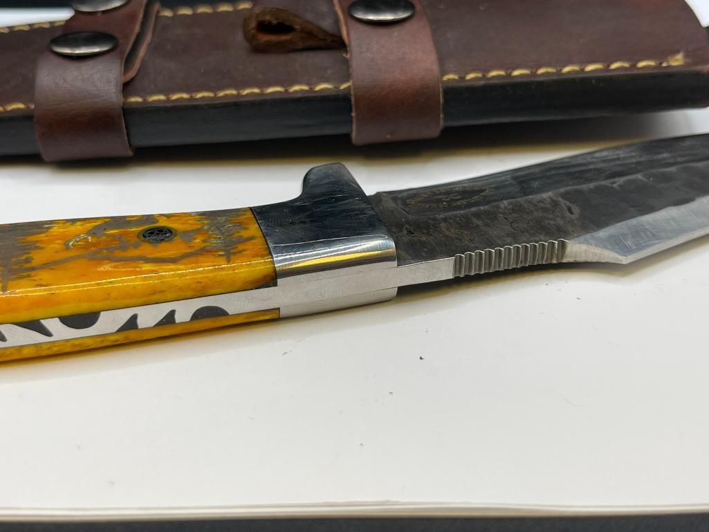 C.F.K. CUTLERY COMPANY D2 HANDMADE CUSTOM FIXED BLADE KNIFE FEATURING FULL TANG BLADE - 7