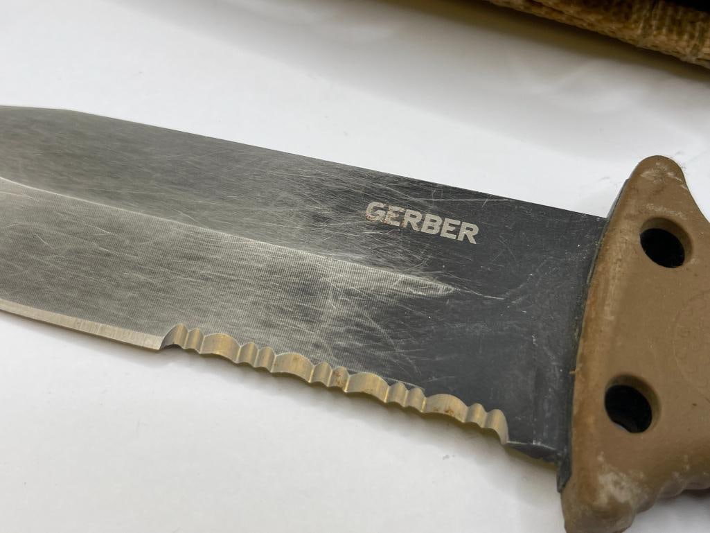 GERBER 0870216F FIXED BLADE TACTICAL KNIFE AND HARD PLASTIC SHEATH - 3