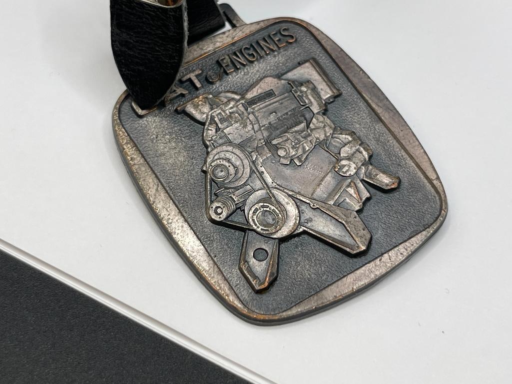 VINTAGE STAR WATCH CO. 17 JEWELS UNADJUSTED POCKET WATCH WITH CAT ENGINES TENCO WATCH FOB - 7